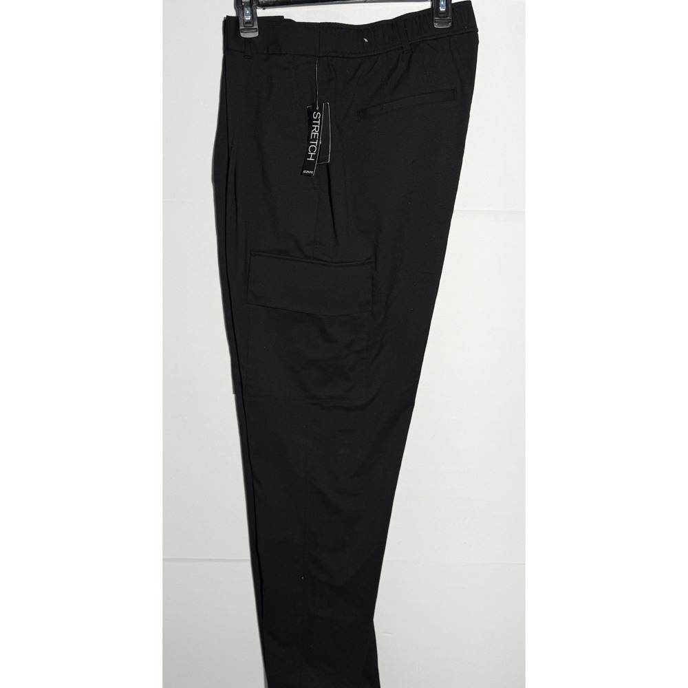 Alfani Mens Refined Cargo Pants Deep‎ Black Size 36W 32L new - Picture 3 of 7